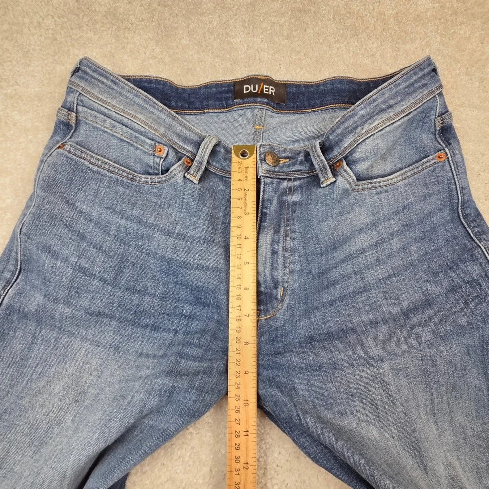 DU/ER Mens Performance Denim Plus Straight Fit Jeans Medium Wash Blue 34x30